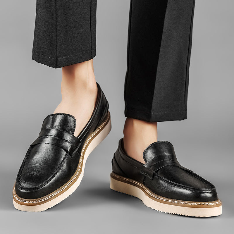 Men Retro Breathable Cowhide Business Oxford Shoes Newgew Shoes