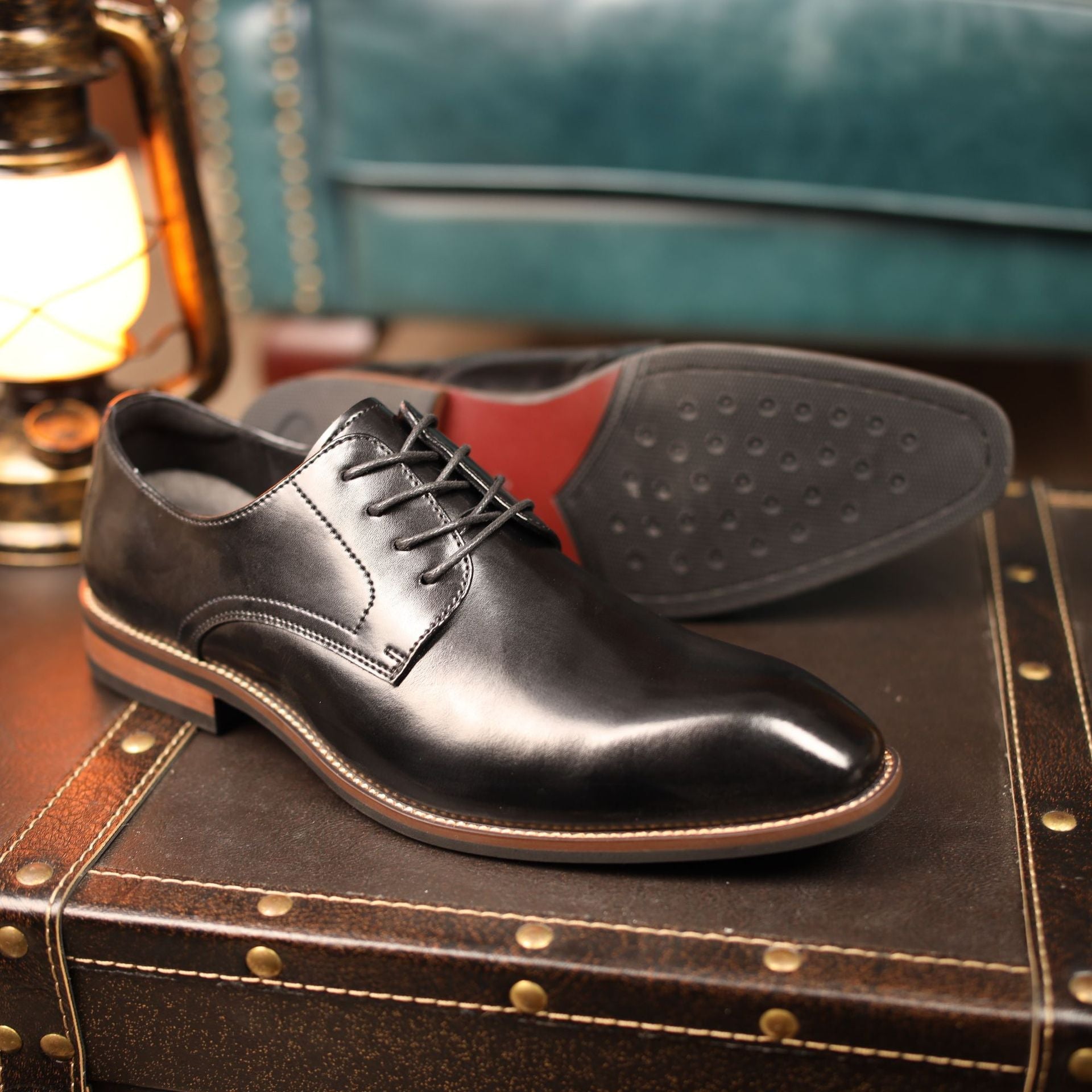 Men Classic Minimalism Cowhide Casual Oxford Shoes Newgew Shoes