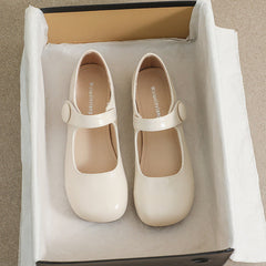 Women Glossy Soft Casual Mary Jane Shoes Newgew Shoes