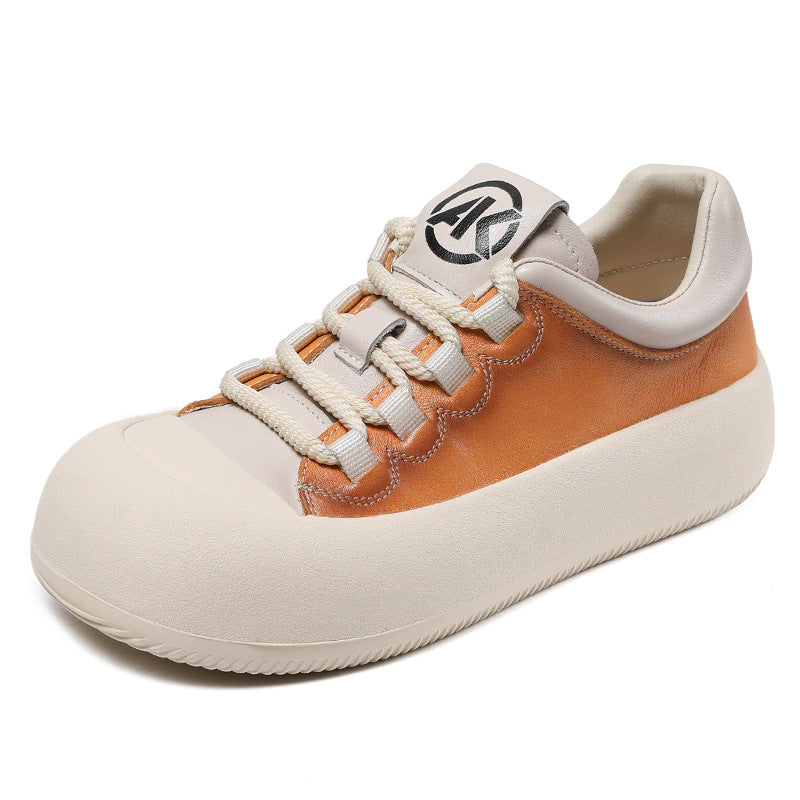 Women Fashion Leather Flat Casual Shoes Newgew Shoes