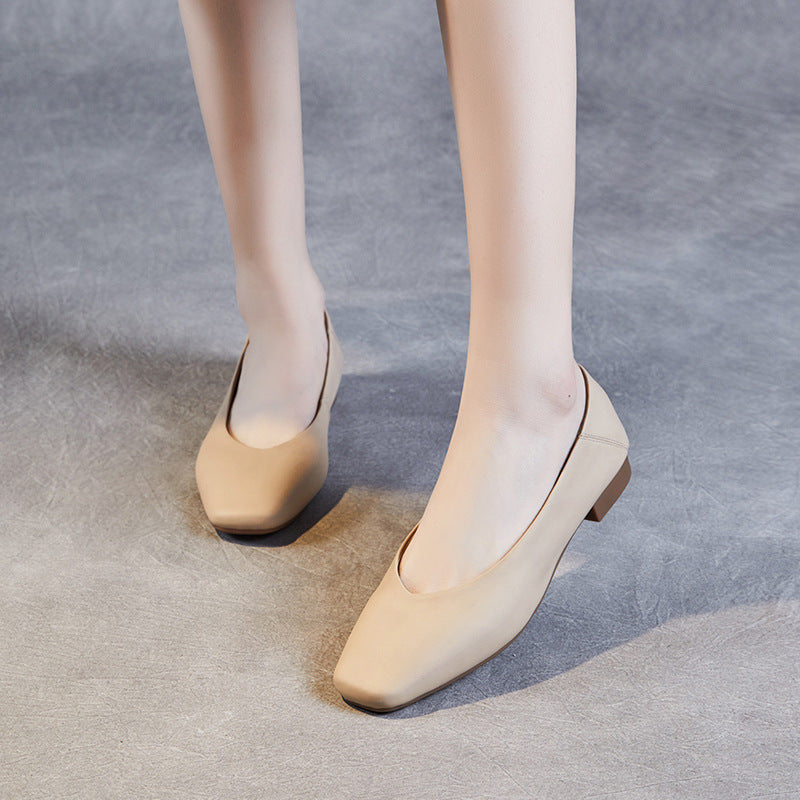 Women Minimalist Soft Leather Casual Flats Newgew Shoes
