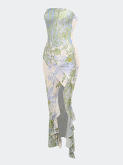 Floral Slit Maxi Dress Newgew Dresses