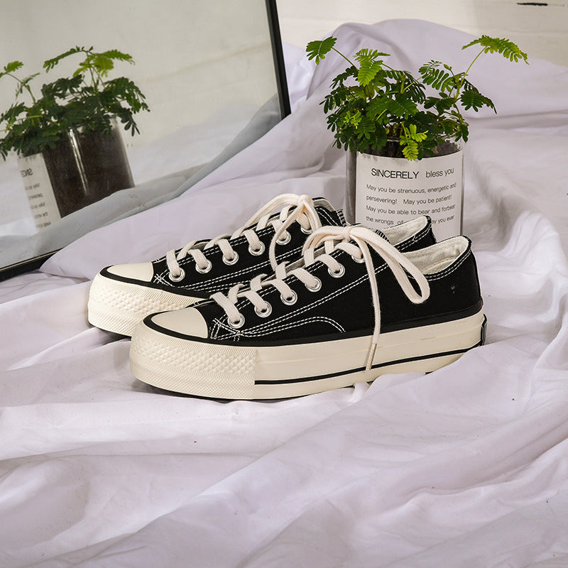 Glamorous Women's Star Platform Hight Increasing Canvas Shoes Newgew