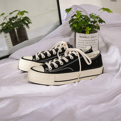Glamorous Women's Star Platform Hight Increasing Canvas Shoes Newgew