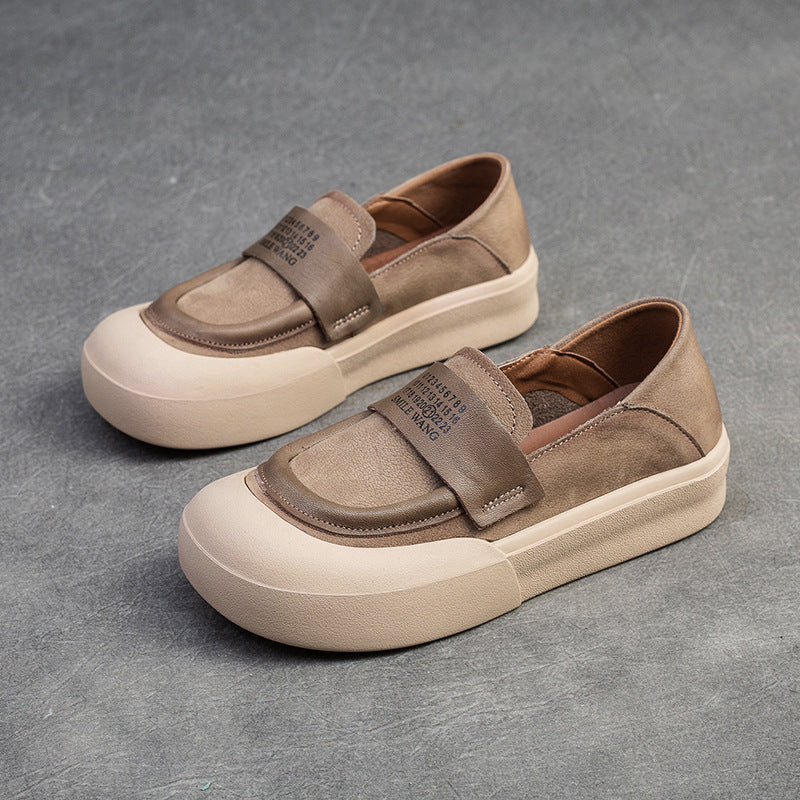 Women Minimalist Leather Flat Casual Shoes Newgew Shoes