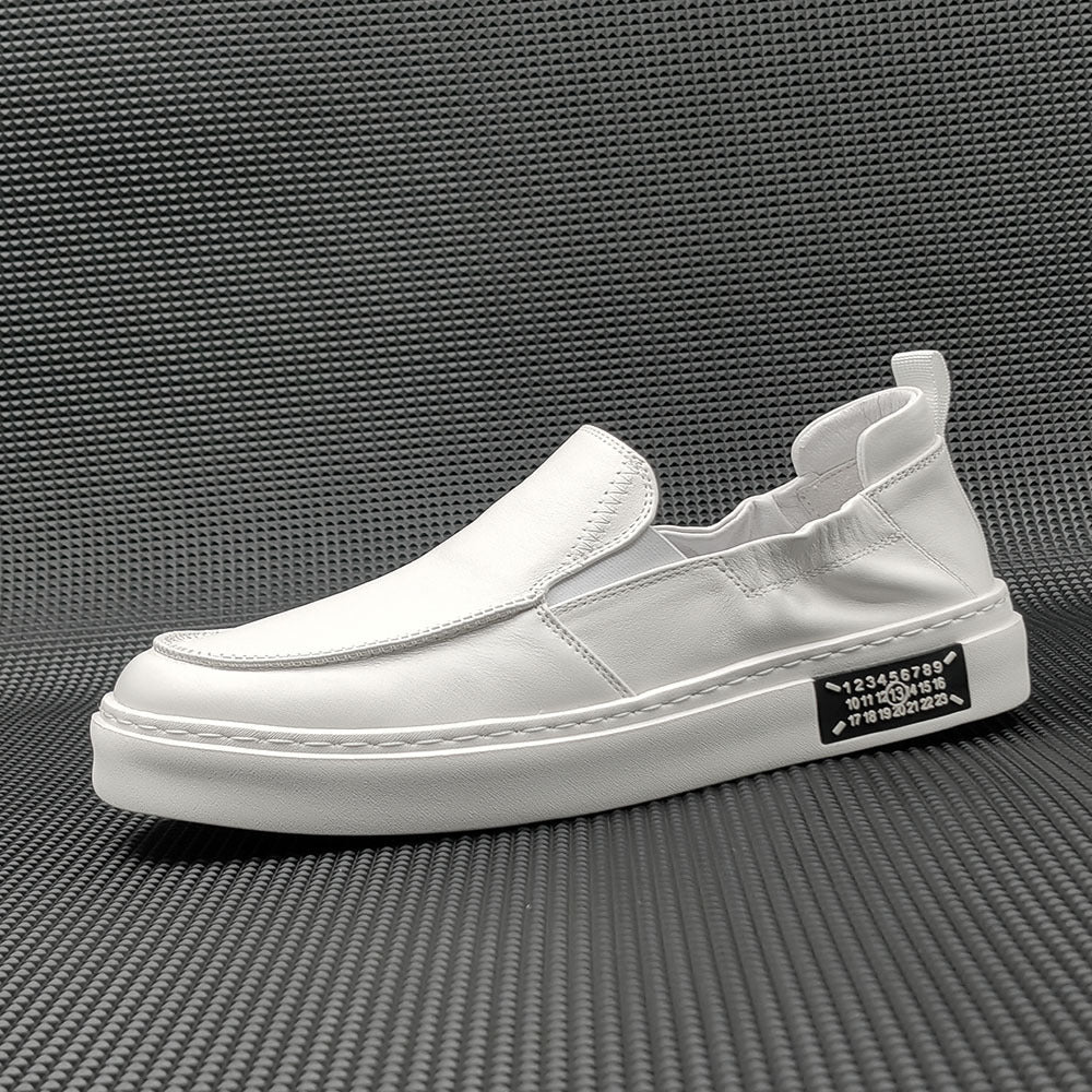 Men Minimalist Leather Soft Flat Loafers Newgew Shoes
