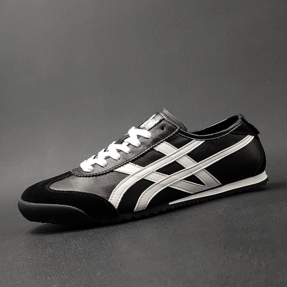 Men Stylish Patchwork Leather Flat Casual Shoes Newgew Shoes