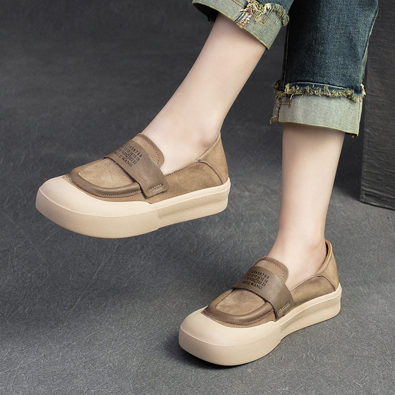 Women Minimalist Leather Flat Casual Shoes Newgew Shoes