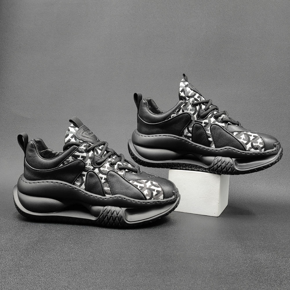 Men Stylish Fashion Patchwork Thick Soled Casual Shoes Newgew Shoes