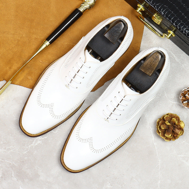 Men Cowhide Casual Fashion Oxford Shoes Newgew Shoes