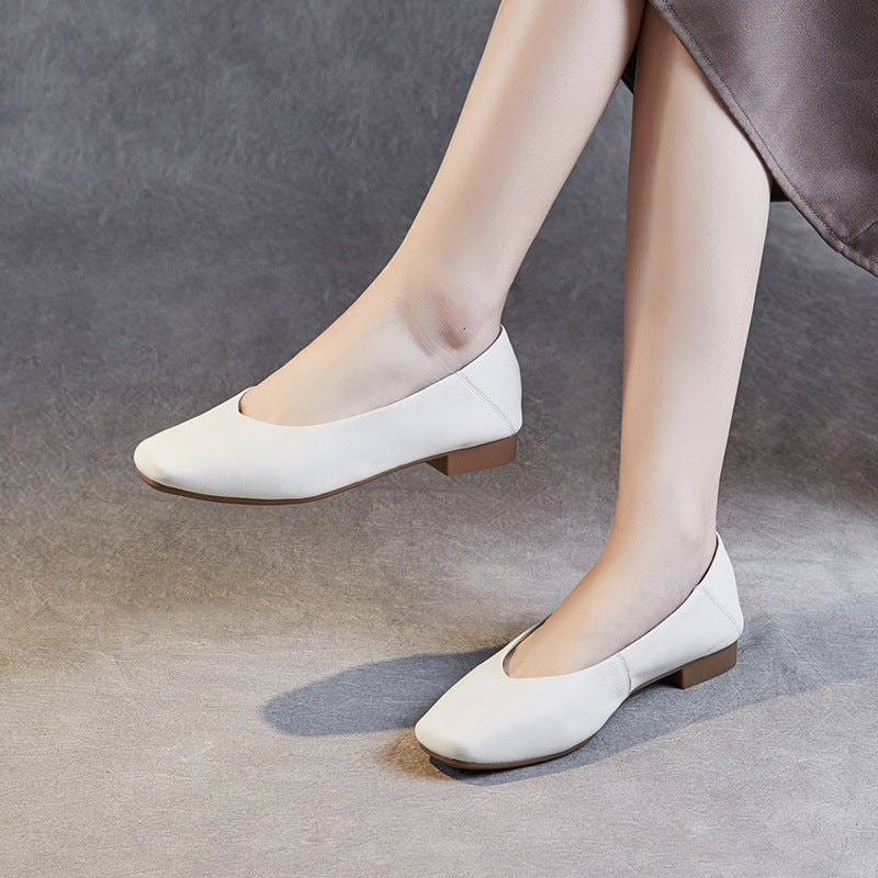 Women Minimalist Soft Leather Casual Flats Newgew Shoes