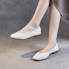 Women Minimalist Soft Leather Casual Flats Newgew Shoes