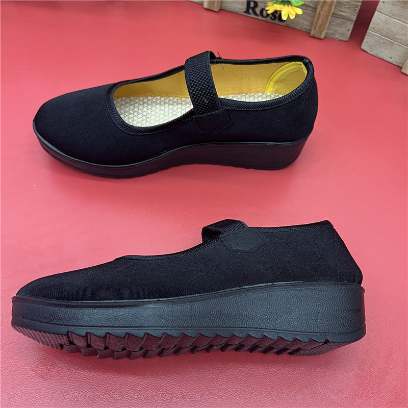 Popular Innovative Women's Cloth Black Canvas Shoes Newgew