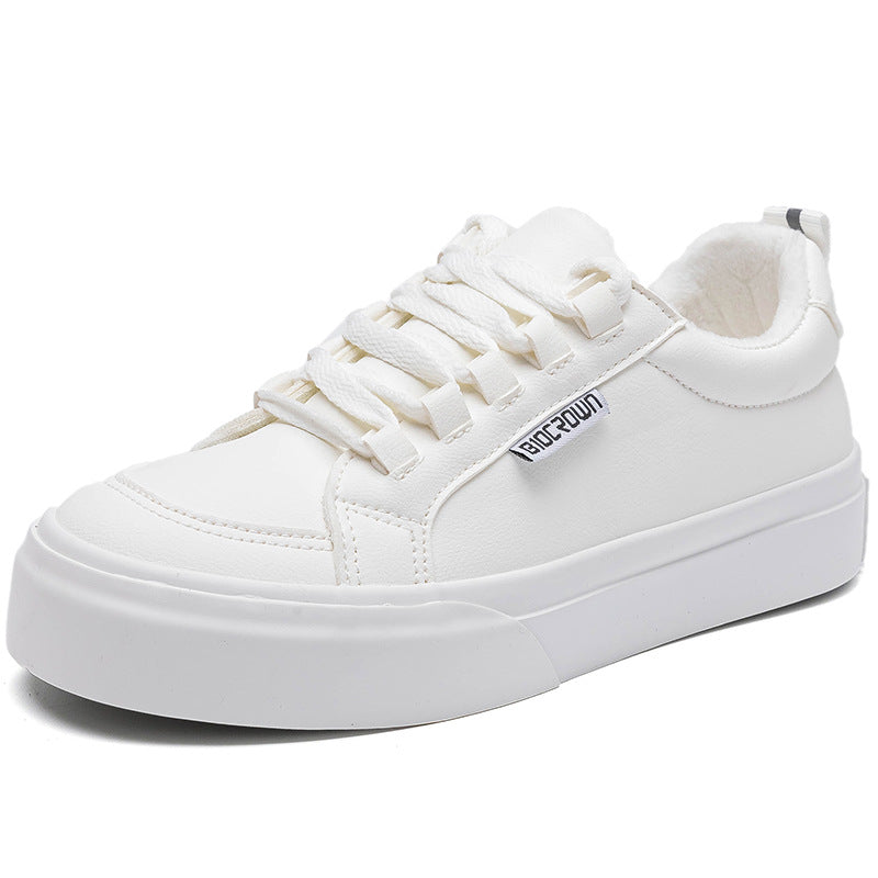 Women's Niche White Fashionable Sports Platform Canvas Shoes Newgew