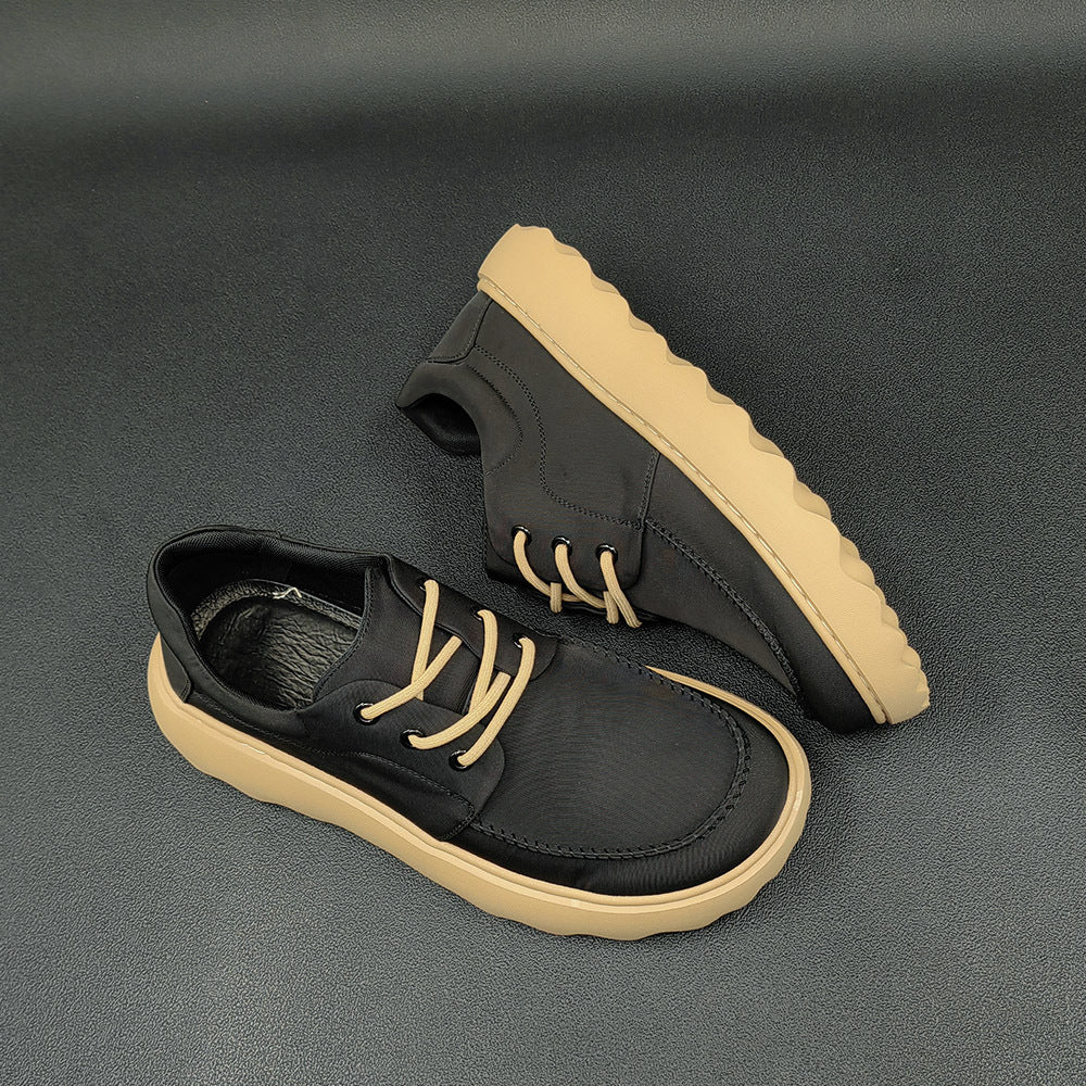 Men Casual Soft Canvas Lug Sole Casual Shoes Newgew Shoes
