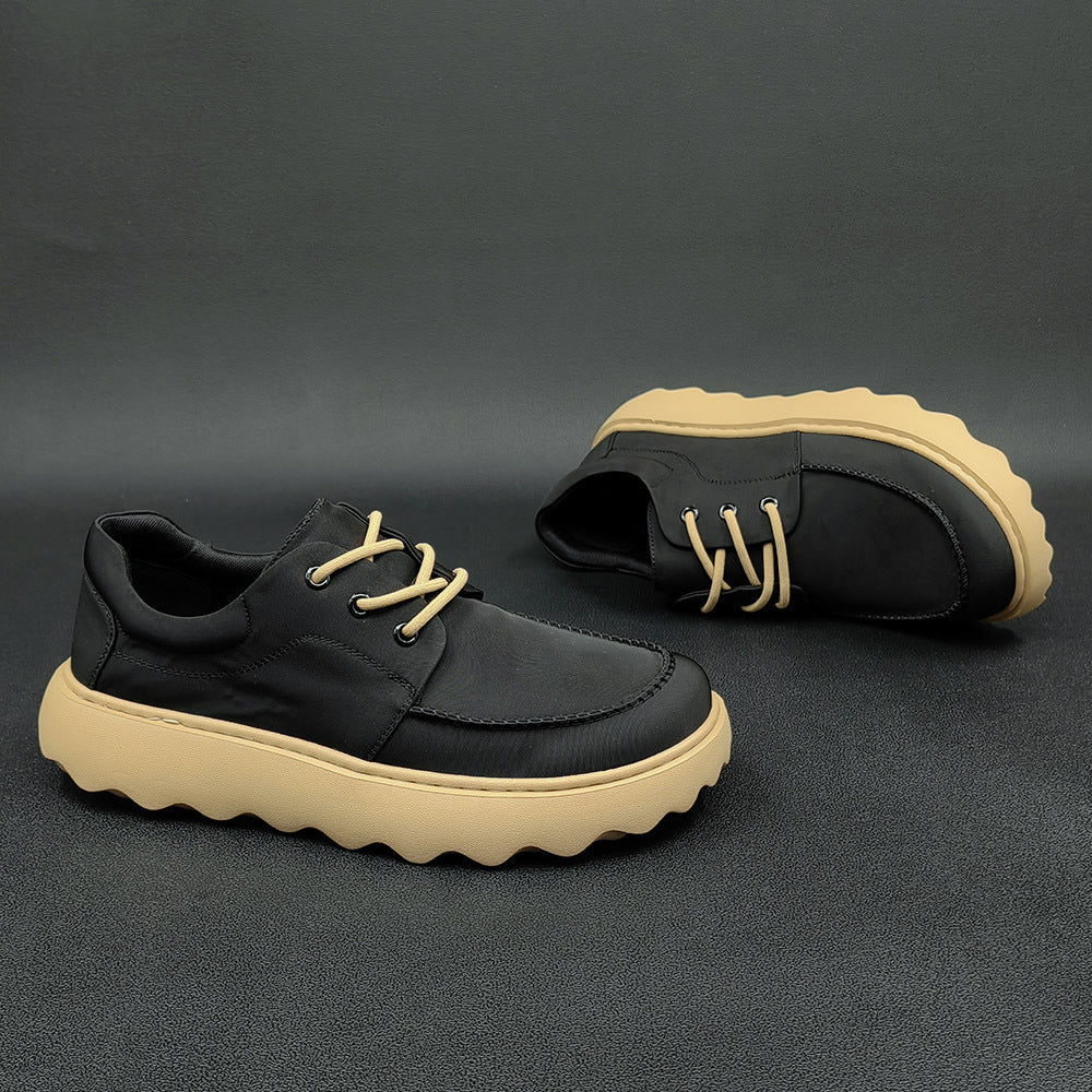 Men Casual Soft Canvas Lug Sole Casual Shoes Newgew Shoes