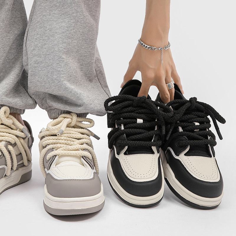Phat Lace Sneakers - Cloud White/Fog Grey Newgew