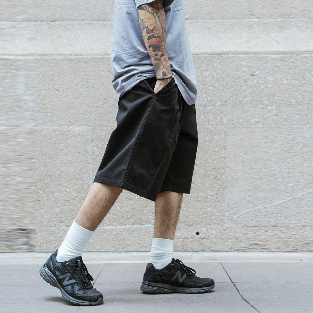 Pleated Front Knee Length Skater Shorts Newgew
