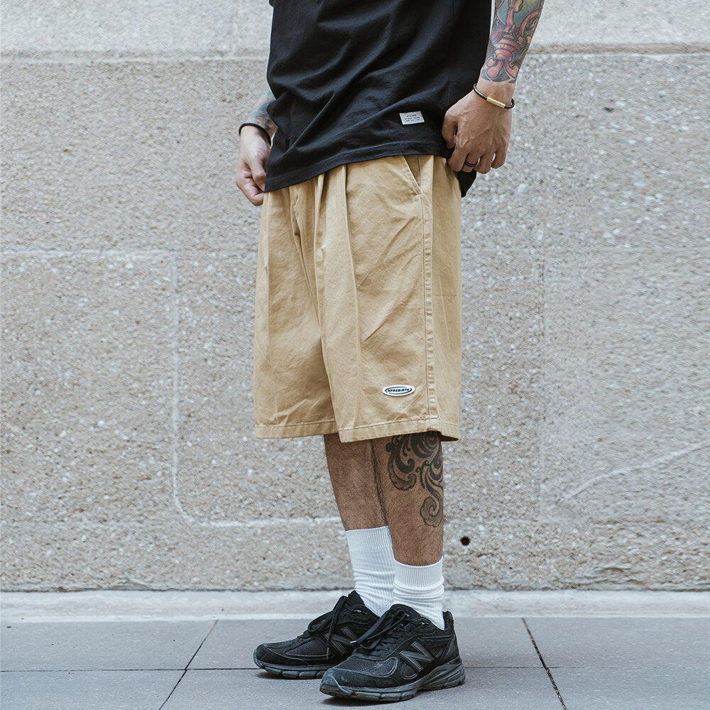 Pleated Front Knee Length Skater Shorts Newgew