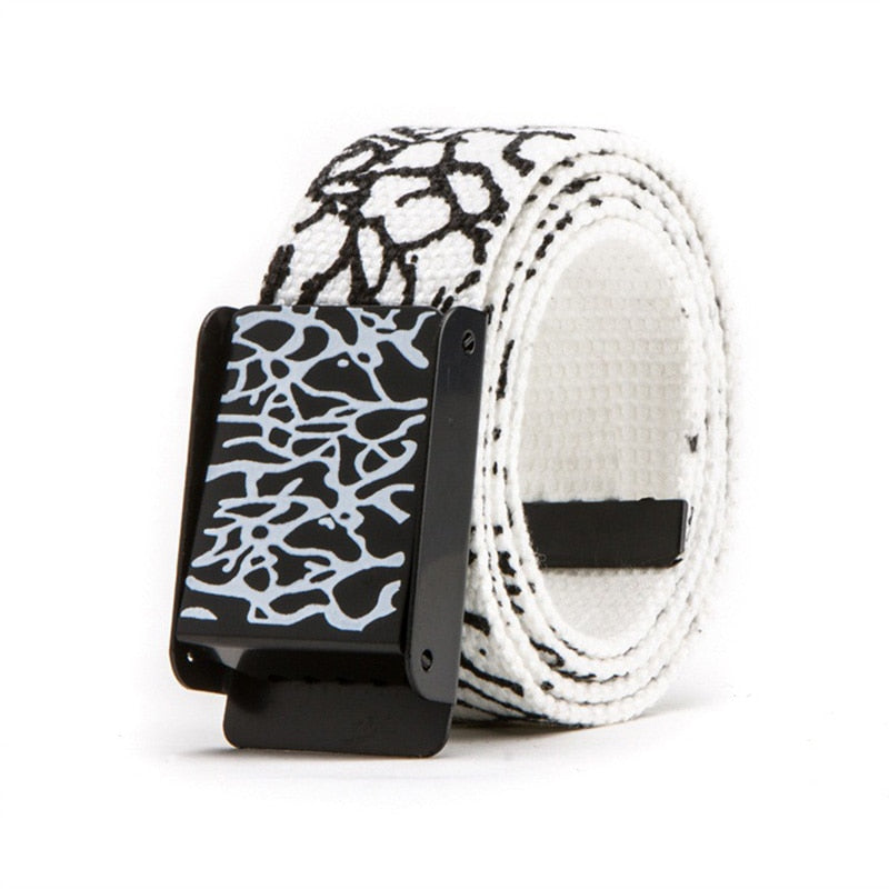 Printed Canvas Webbing Belt Newgew