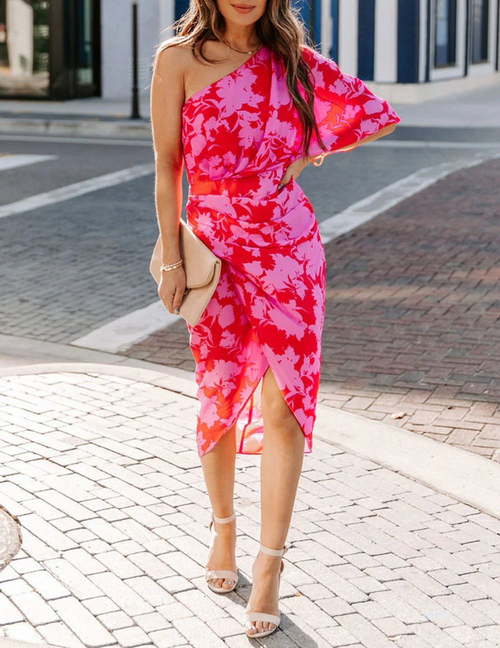 Rilee One Shoulder Midi Dress Newgew Dresses