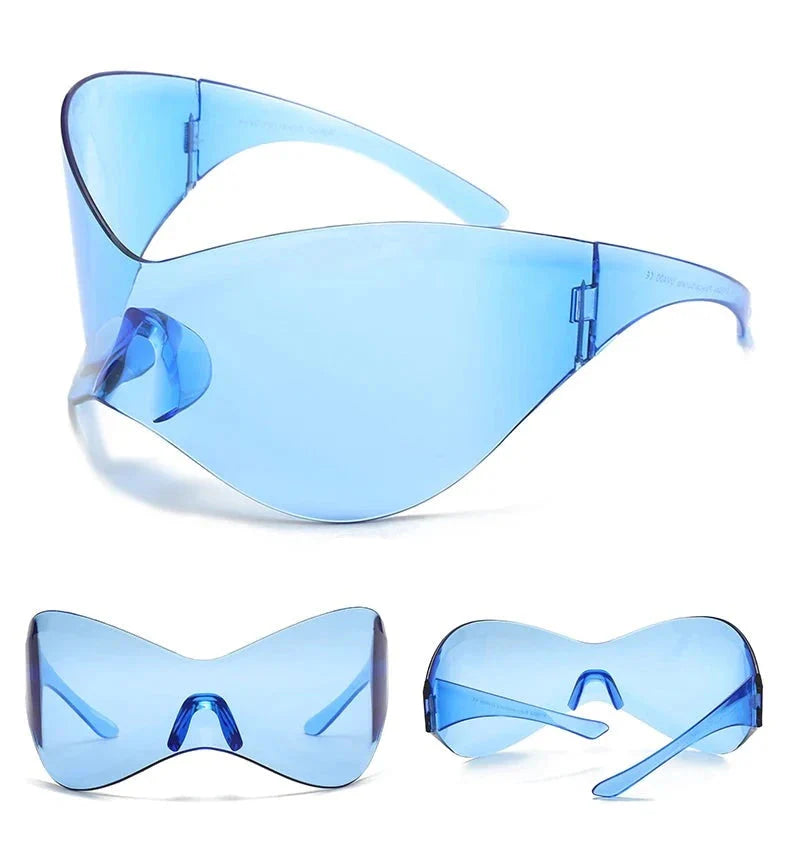 Rimless Shield Oversized Sunglasses Newgew
