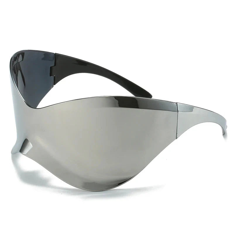 Rimless Shield Oversized Sunglasses Newgew