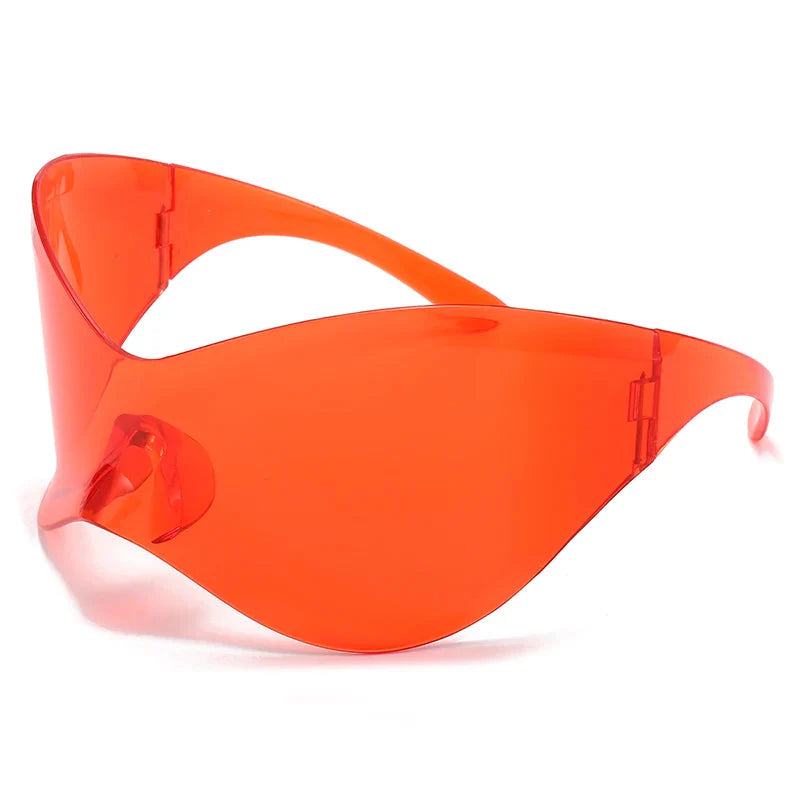 Rimless Shield Oversized Sunglasses Newgew