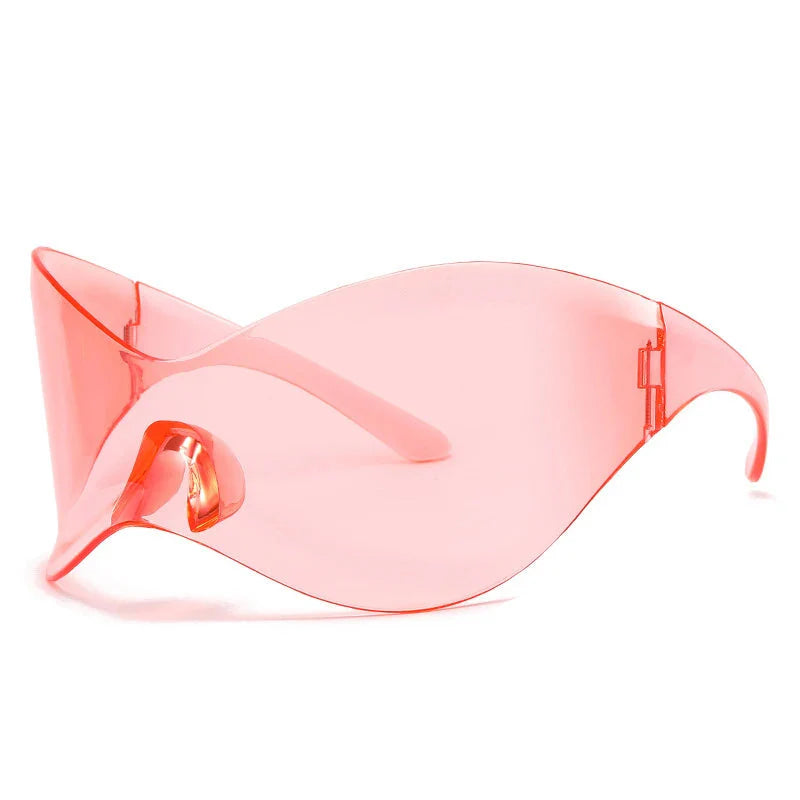 Rimless Shield Oversized Sunglasses Newgew