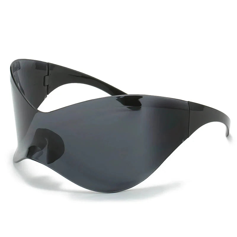 Rimless Shield Oversized Sunglasses Newgew