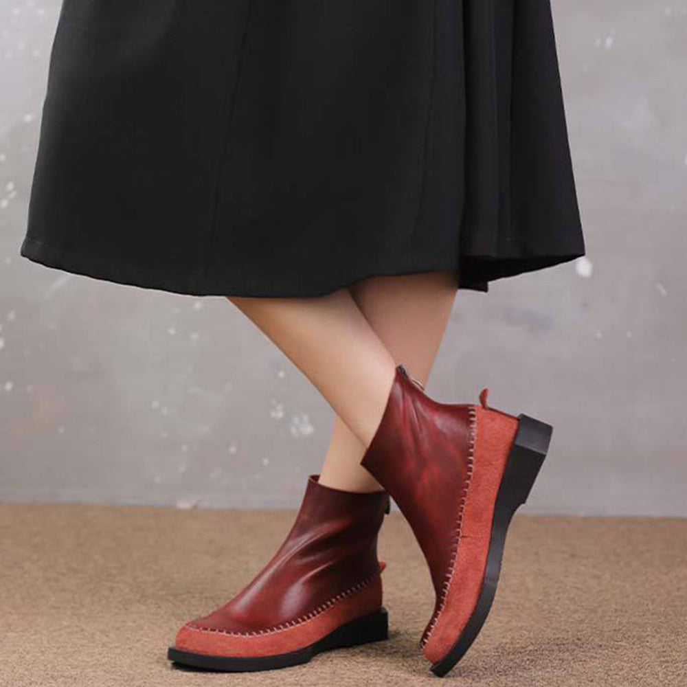 Round Toe Paneled Lightweight Chelsea Boots for Women – PinTow