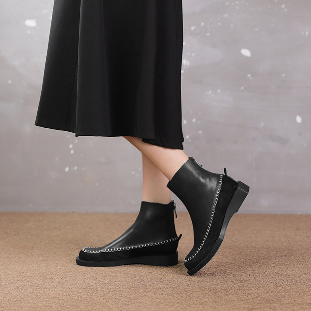 Round Toe Paneled Lightweight Chelsea Boots for Women – PinTow