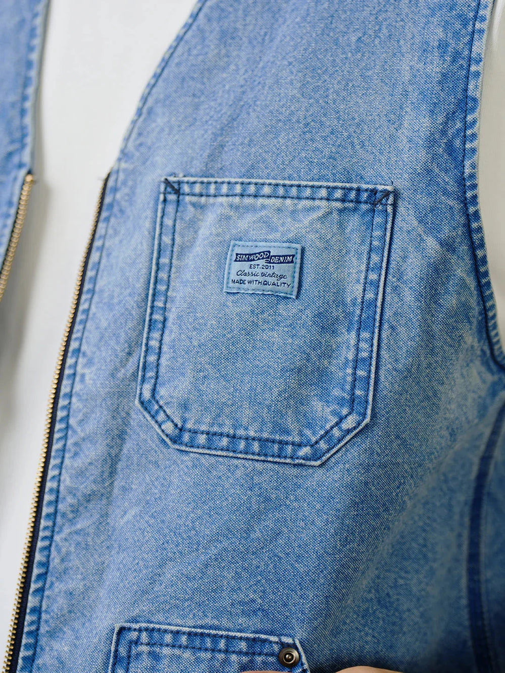 SIMWOOD Denim Workwear Vest Newgew