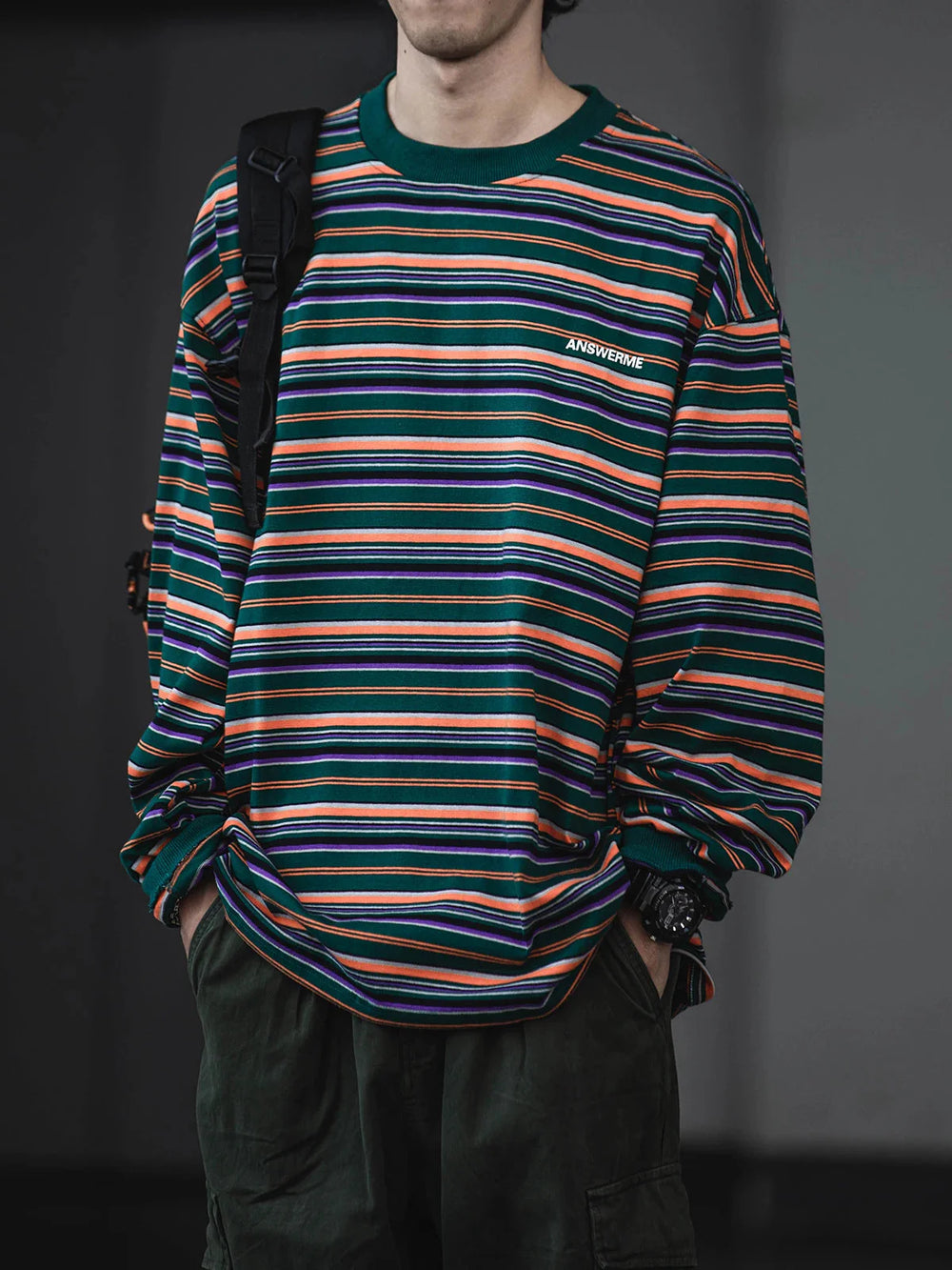 Skater Stripe Long Sleeve T-Shirt Newgew