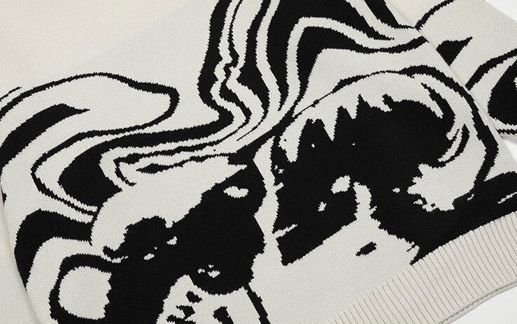 Skeleton Kiss Graphic Sweater Newgew