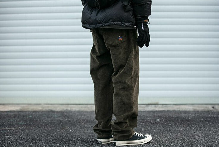 Straight Leg Corduroy Trousers Newgew
