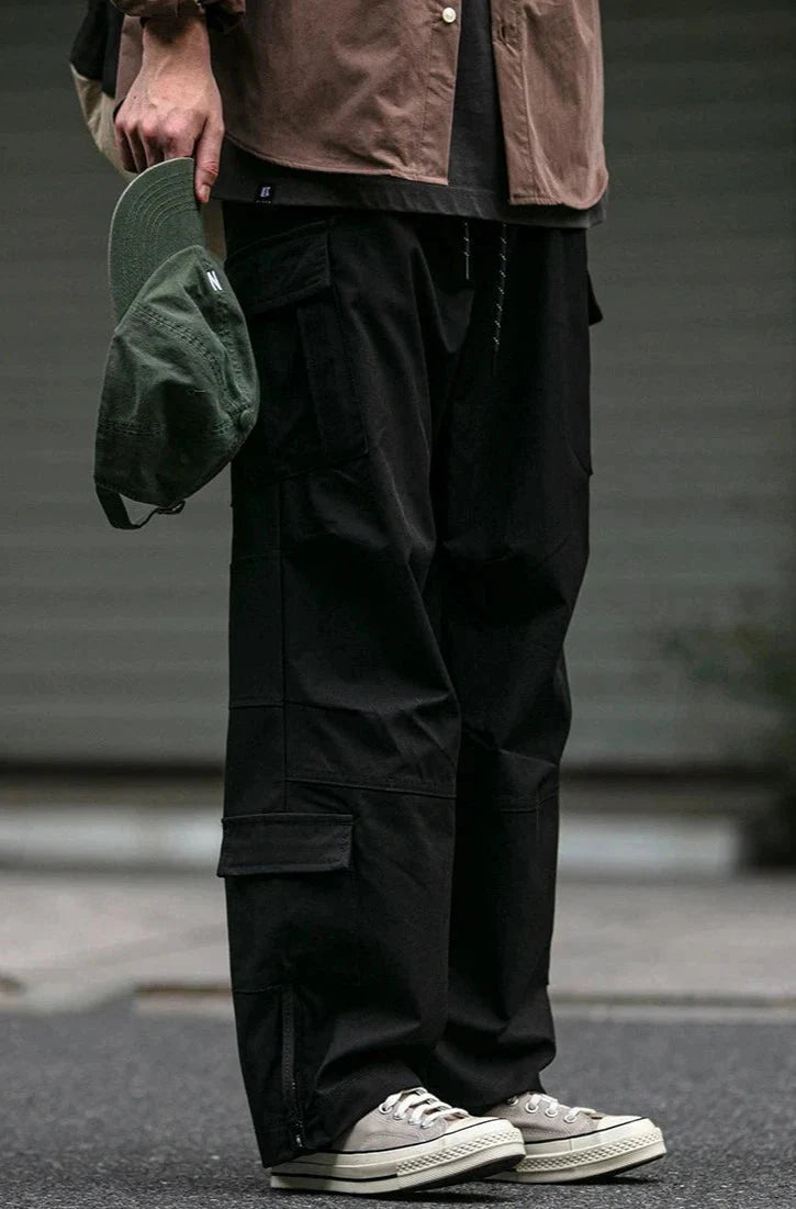 Straight Leg Twill Cargo Pants Newgew