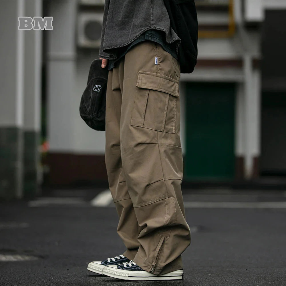 Straight Leg Twill Cargo Pants Newgew