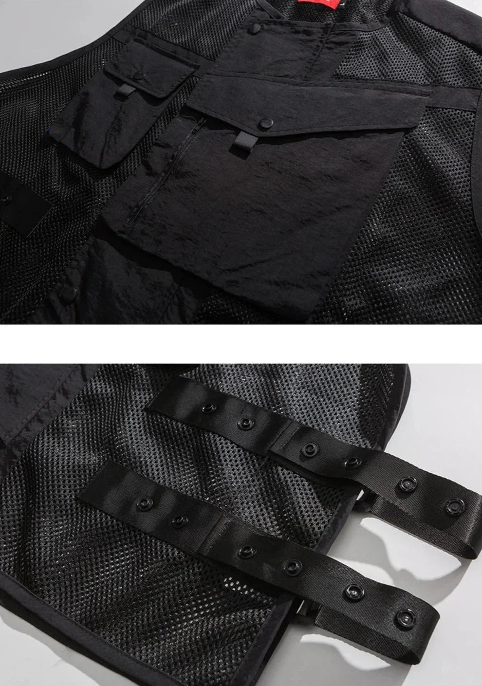 Strapped Mesh Utility Vest Newgew