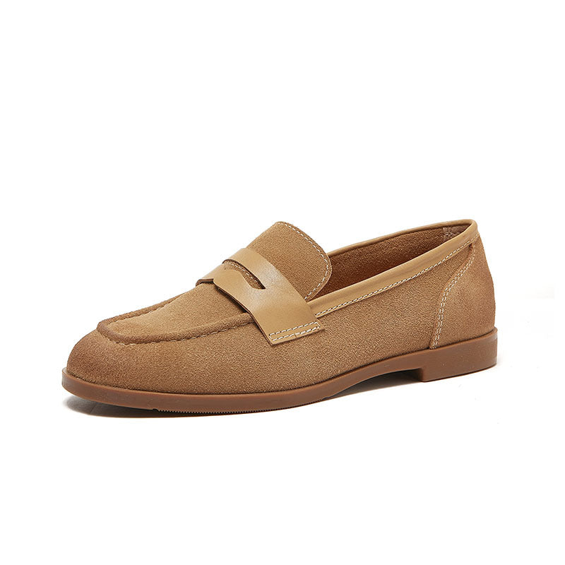 Suede Slip-On Loafers Flat Shoes Newgew Shoes