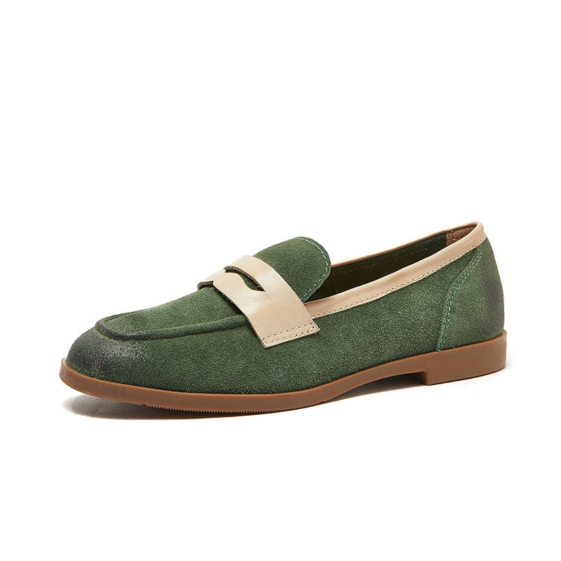 Suede Slip-On Loafers Flat Shoes Newgew Shoes