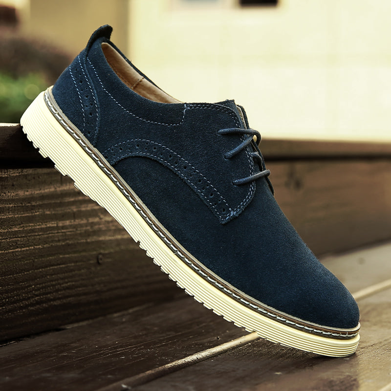 Men Retro Leather Flat Casual Oxford Newgew Shoes