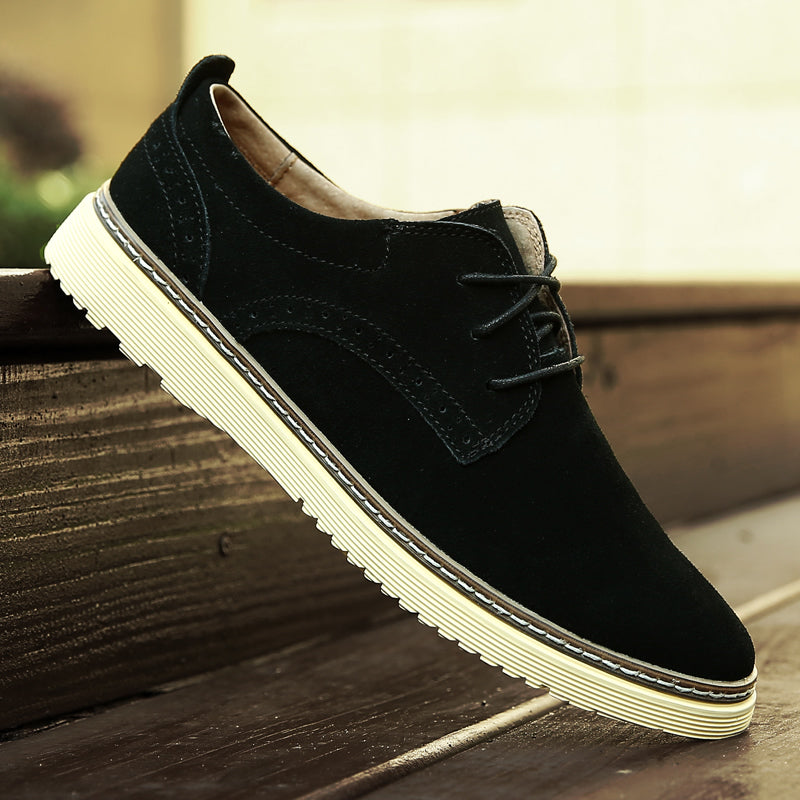 Men Retro Leather Flat Casual Oxford Newgew Shoes