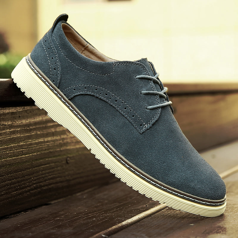 Men Retro Leather Flat Casual Oxford Newgew Shoes