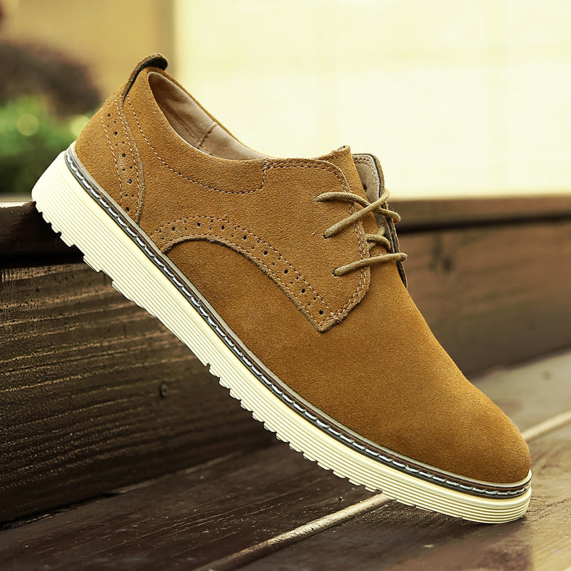 Men Retro Leather Flat Casual Oxford Newgew Shoes