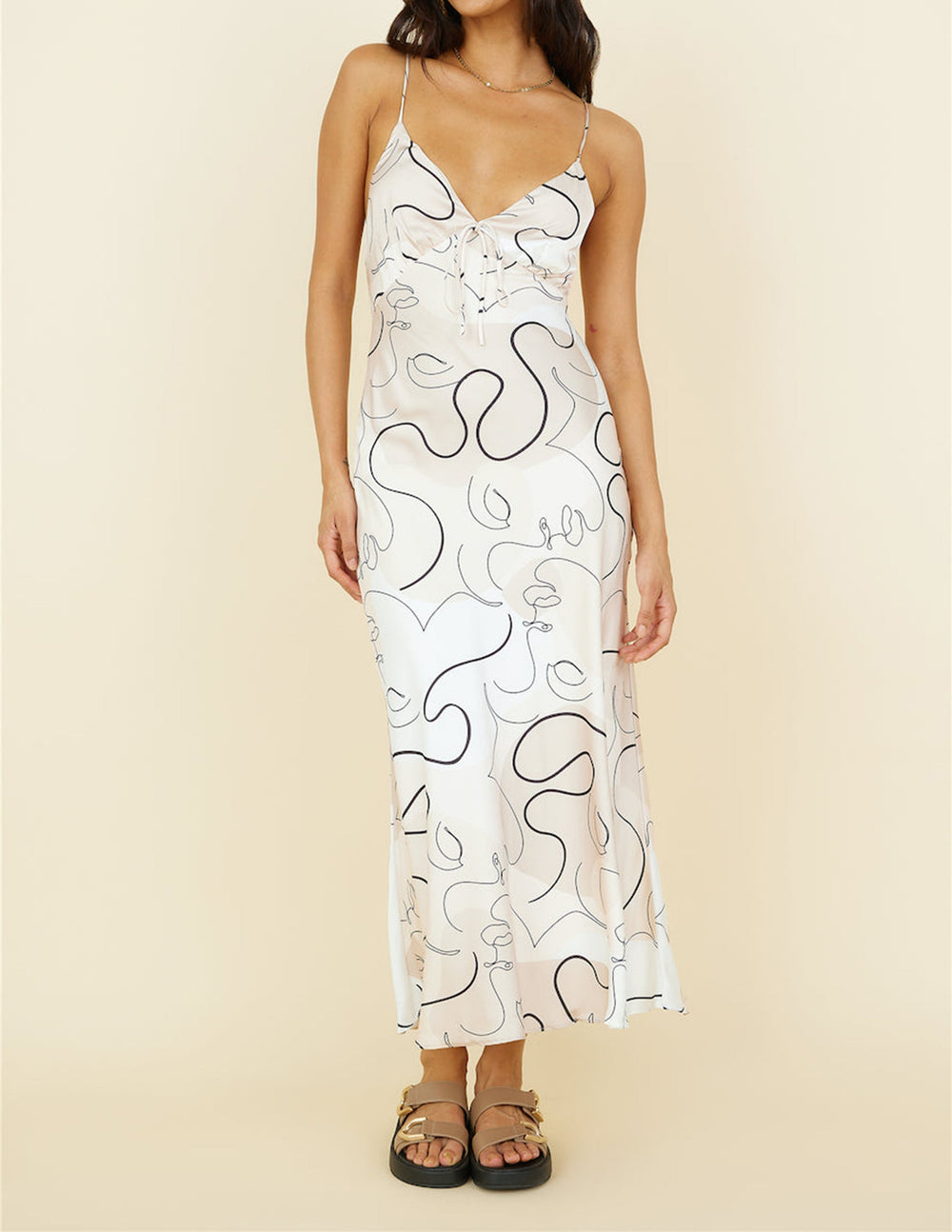 Under Control Maxi Dress Beige Newgew Dresses