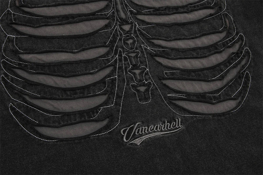 VANCARHELL Skeleton Ribcage T-Shirt Newgew