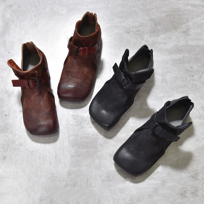 Vintage Square Toe Short Riding Boots – PinTow