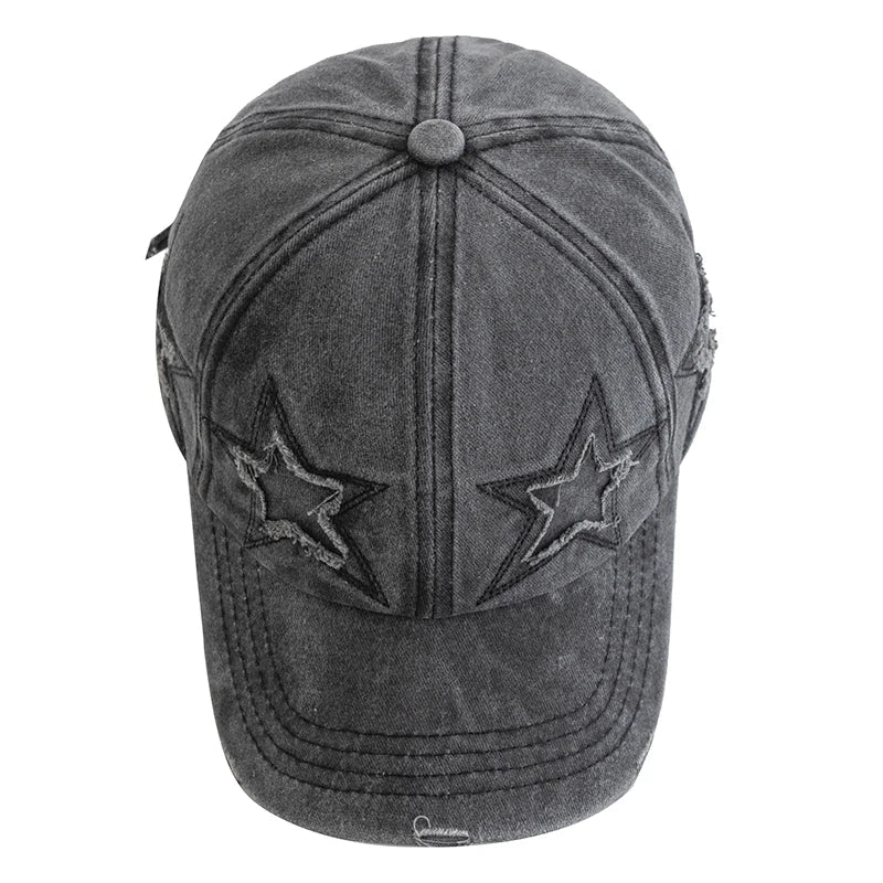 Y2K Acid Wash Star Cap Newgew