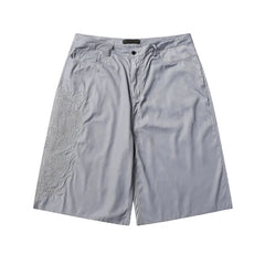 Y2K Embroidered Dragon Shorts Newgew